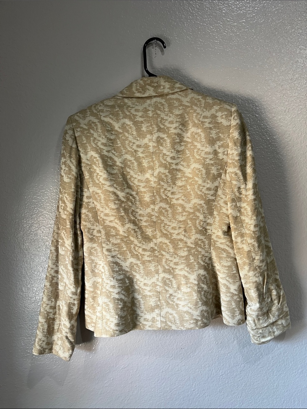 Kasper Cream Patterned Women's Blazer Jacket Sz 6 Vintage Office Business Chic - Picture 8 of 9